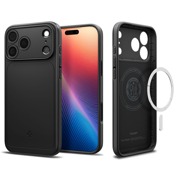 Pouzdro Spigen pro iPhone 17 Pro Max, Thin Fit MagSafe, černé