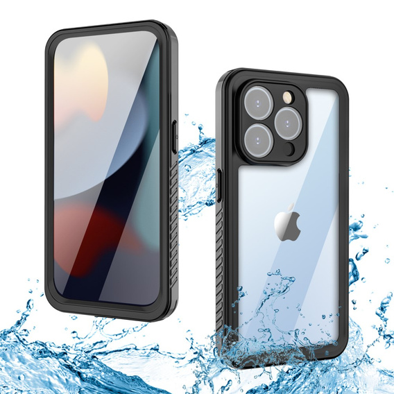 Vodotěsné pouzdro IP68 pro iPhone 15 Pro, černé