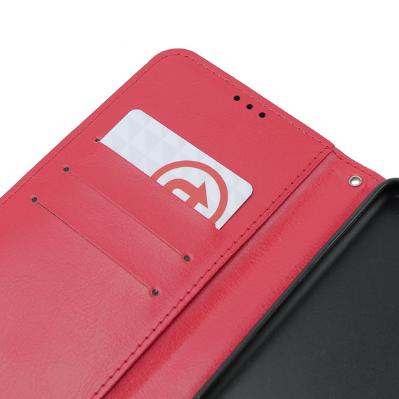 Klopové pouzdro pro Oppo A79 5G, Crazy Horse Wallet, červené