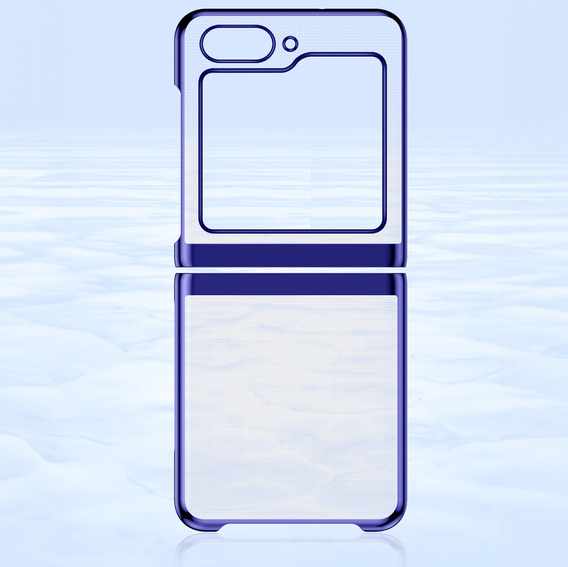 Pouzdro pro Samsung Galaxy Z Flip7 FE / Z Flip6, PC Case, transparentní / modré
