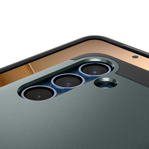 Pouzdro Spigen pro Samsung Galaxy S25+ Plus, Tough Armor Mag MagSafe, zelené + 9H tvrzené sklo