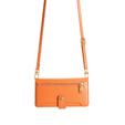Klopové pouzdro pro Oppo Reno8 T 4G, Wallet Zipper Pocket, oranžové