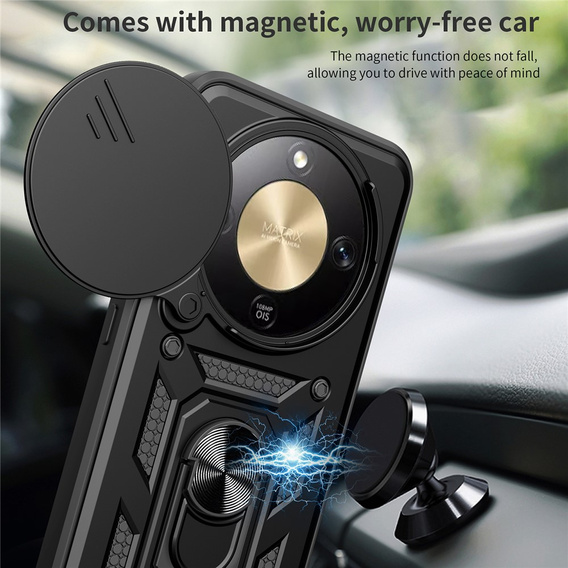 Pevné pouzdro CamShield Slide s krytem fotoaparátu a kroužkem pro Honor Magic 8 Lite