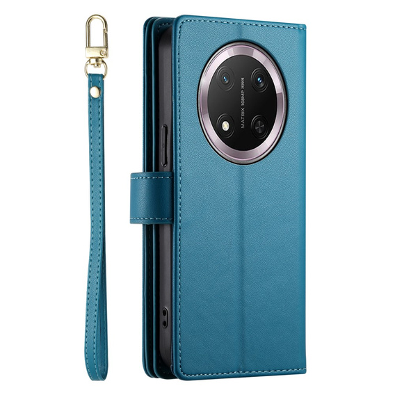 Klopové pouzdro pro Honor Magic 7 Lite, Wallet Zipper Pocket, modré