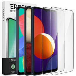 2x tvrzené sklo pro Samsung Galaxy M33/A12/M12, ERBORD 9H Hard Glass na displeji