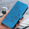 Klopové pouzdro pro Samsung Galaxy A14 4G/5G, Mandala Flower, modré