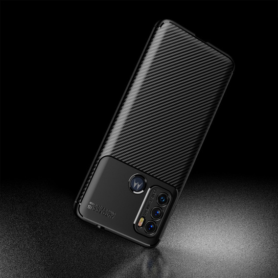 Pouzdro pro Motorola Moto G60, Carbon Gel, černé
