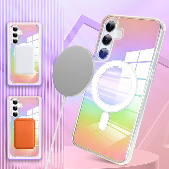 Pouzdro pro Samsung Galaxy A16, Fusion Hybrid, pro MagSafe, vícebarevné + sklo na displej