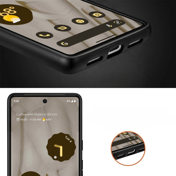 Pouzdro pro Google Pixel 7A, Leather Hybrid MagSafe, černé