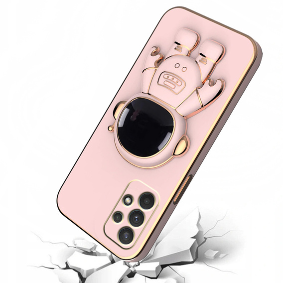 Pouzdro pro Samsung Galaxy A32 4G, Astronaut, růžové rose gold