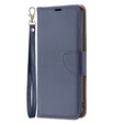 Klopové pouzdro pro Samsung Galaxy A54 5G, Wallet Litchi Magnet, námořnicky modré