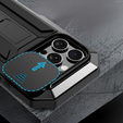 Pouzdro pro iPhone 16 Pro Max, R-JUST CamShield Slide, pancéřované, černé
