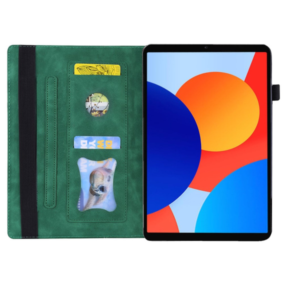 Pouzdro pro Xiaomi Redmi Pad SE 8.7, Classic, s prostorem pro stylus, zelené