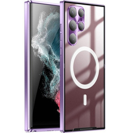 Ochranné pouzdro na fotoaparát pro Samsung Galaxy S22 Ultra, CamShield MagSafe, transparentní / fialové