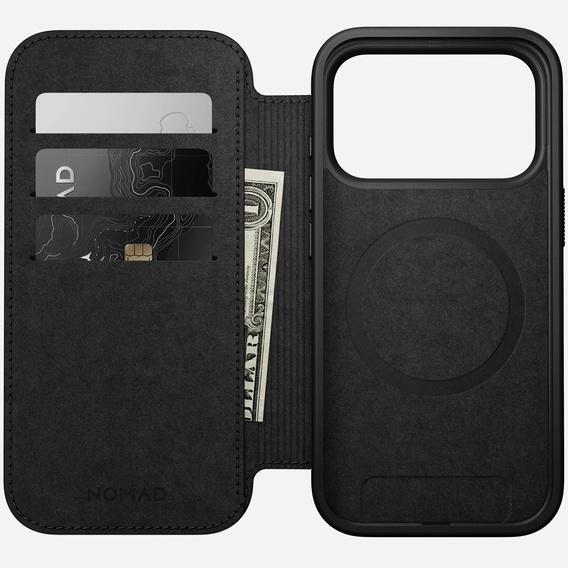 Pouzdro Nomad pro iPhone 17 Pro, Modern Leather Folio, hnědé