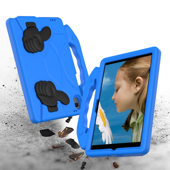 Dětské pouzdro pro Samsung Galaxy Tab A7 10.4 2022 / 2020 / Huawei MatePad 10.4 2022 / 2020, dětské pouzdro s rukojetí, modré