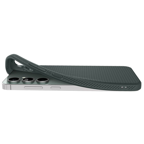 Pouzdro Spigen pro Samsung Galaxy S24 FE, Liquid Air, zelené + 9H tvrzené sklo