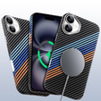 Pouzdro pro iPhone 16 Plus, Carbon Fiber MagSafe, námořnicky modré