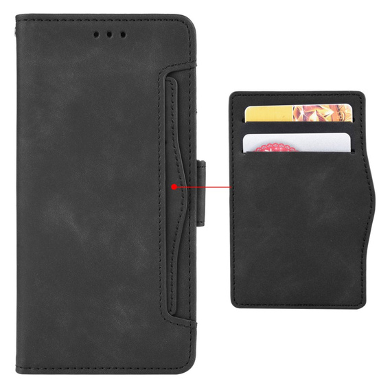 Klopové pouzdro pro Xiaomi Redmi Note 13 Pro+, Card Slot, černé