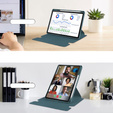 Pouzdro s klávesnicí pro Lenovo Tab M11, Rotary 360° Leather, tmavě zelené