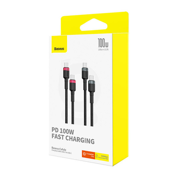 Baseus Cafule USB-C na USB-C 100W kabel 1m - sada 2 kusů