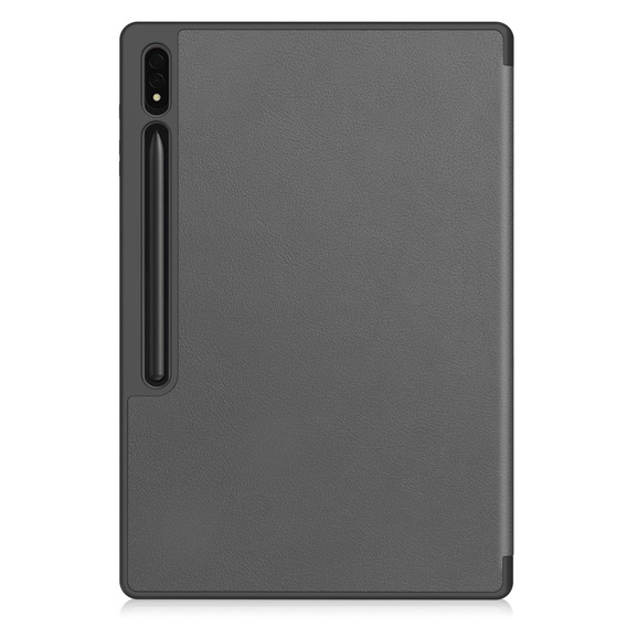 Pouzdro pro Samsung Galaxy Tab S10 Ultra, Smartcase s prostorem pro stylus, šedé