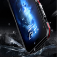 Pouzdro LUPHIE pro iPhone 14, Armor Bumper, černá / červená