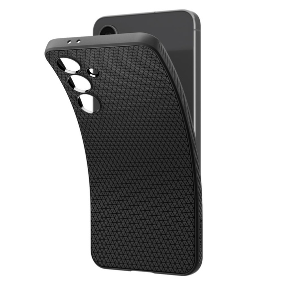 Pouzdro Spigen pro Samsung Galaxy S24 FE, Liquid Air, černé + 9H tvrzené sklo