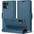 Pouzdro pro Oppo Reno 13 Pro, ERBORD Glossy Litchi, flipová peněženka, modré