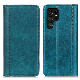 Pouzdro pro Samsung Galaxy S24 Ultra, Wallet Litchi Leather, zelené