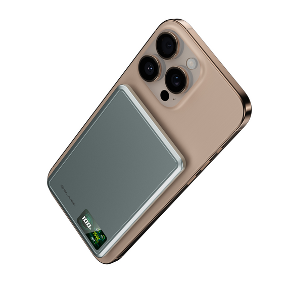 Blavec Power Bank 10000mAh BJ-03 Slim 13,5mm - Type C - 22,5W, MagSafe 3v1 - šedá