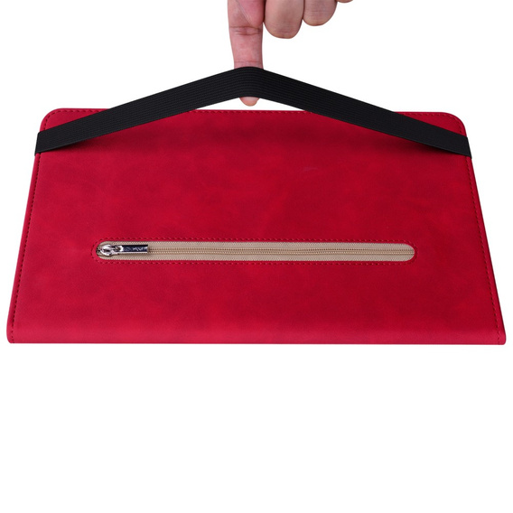 Pouzdro pro Lenovo Tab M9, Wallet Pen Slot, červené