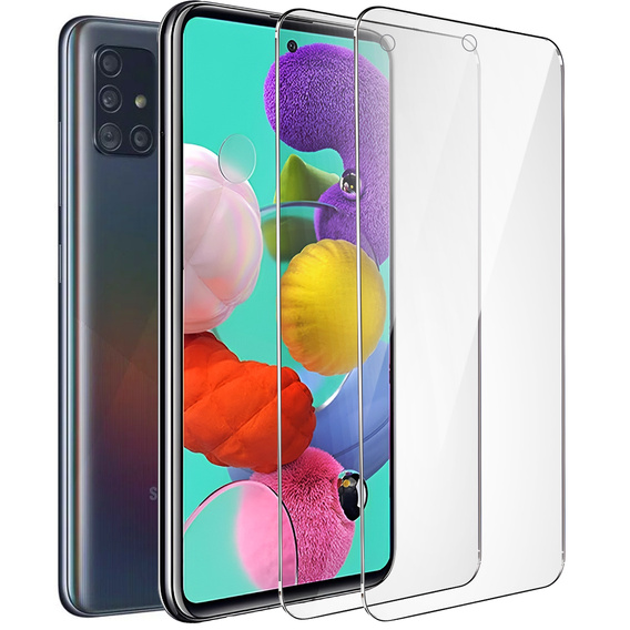 2x tvrzené sklo pro Samsung Galaxy A51, ERBORD 9H Hard Glass na displeji