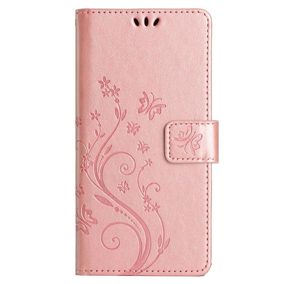 Klopové pouzdro pro Samsung Galaxy A55 5G, Wallet, Butterfly, fialové