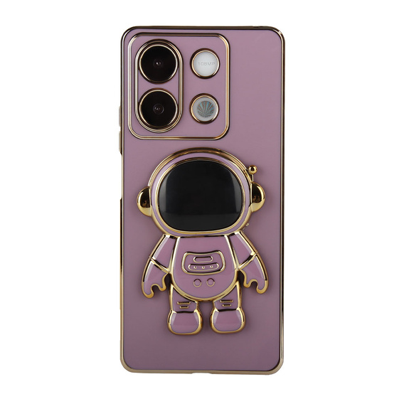 Pouzdro pro Xiaomi Redmi Note 13 5G, Astronaut, fialové + 9H tvrzené sklo