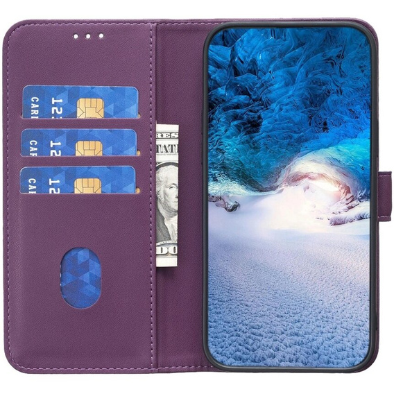 Klopové pouzdro pro Samsung Galaxy A55 5G,BINFEN Wallet, fialové