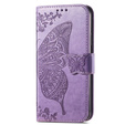 Klopové pouzdro pro Xiaomi Redmi A3, Butterfly, fialové