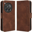 Klopové pouzdro pro OnePlus 12 5G, Card Slot, hnědé