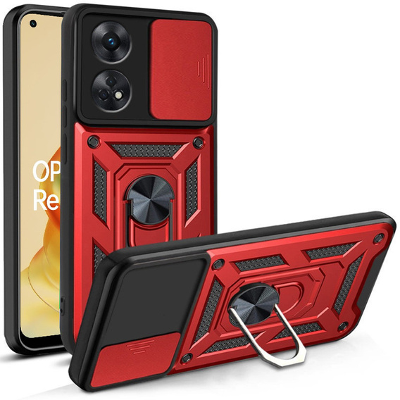 Pouzdro pro Oppo Reno8 T, CamShield Slide, červené