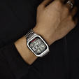 Ocelový náramek s pouzdrem pro Apple Watch 7/8/9 45MM, stříbrný