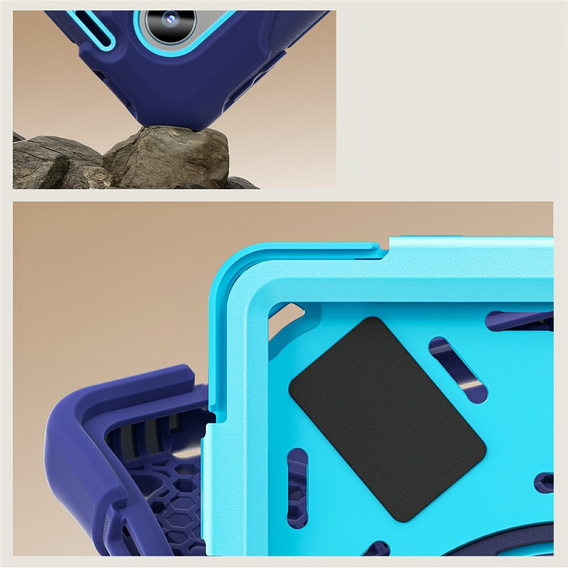 Dětské pouzdro pro Lenovo Tab M11, pancéřované, tmavě modrá / zelená