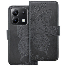 Klopové pouzdro pro Xiaomi Poco X6 5G, Butterfly, černé