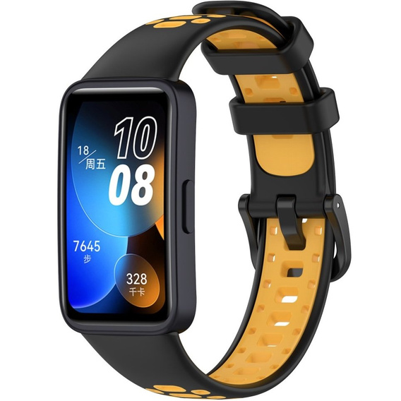 Pasek Silikonowy do Xiaomi Mi Band 7 Pro, Czarny / Czerwony