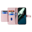 Klopové pouzdro pro OnePlus 12 5G, Wallet Zipper Pocket, růžové