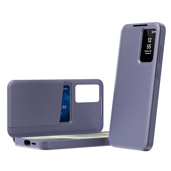 Flipové pouzdro pro Samsung Galaxy A55 5G, Smart View Wallet, fialové