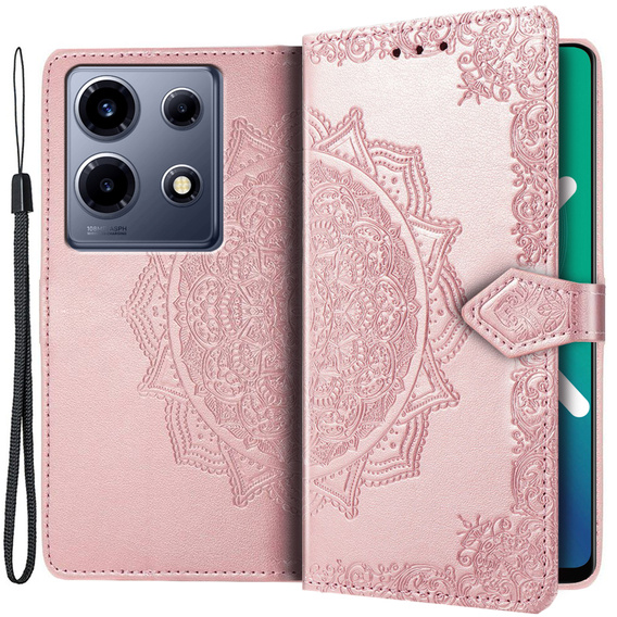 Klopové pouzdro pro Infinix Note 30 VIP, Mandala, růžové rose gold