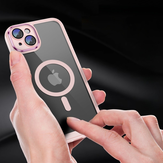 Pouzdro pro iPhone 15, ERBORD Impact Guard, MagSafe, růžové