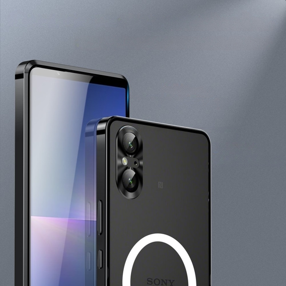 Ochranné pouzdro na fotoaparát pro Sony Xperia 5 V, CamShield MagSafe, transparentní / černé