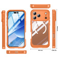Nárazuvzdorné pouzdro se sklem, pro MagSafe pro iPhone 17 Pro, oranžové