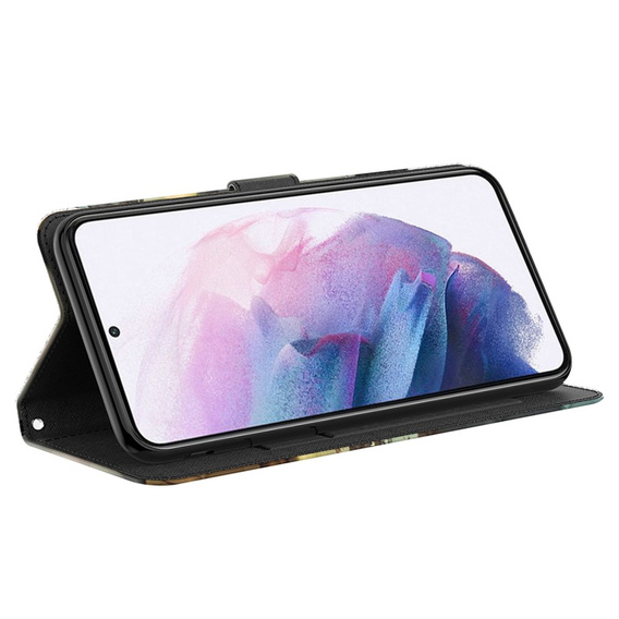 Klopové pouzdro pro Samsung Galaxy A14 4G/5G, Wallet, Cat & Tiger, šedé